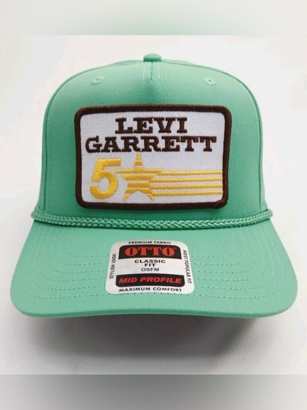 Levi Garrett Patch Mint Green Trucker Snapback Hat